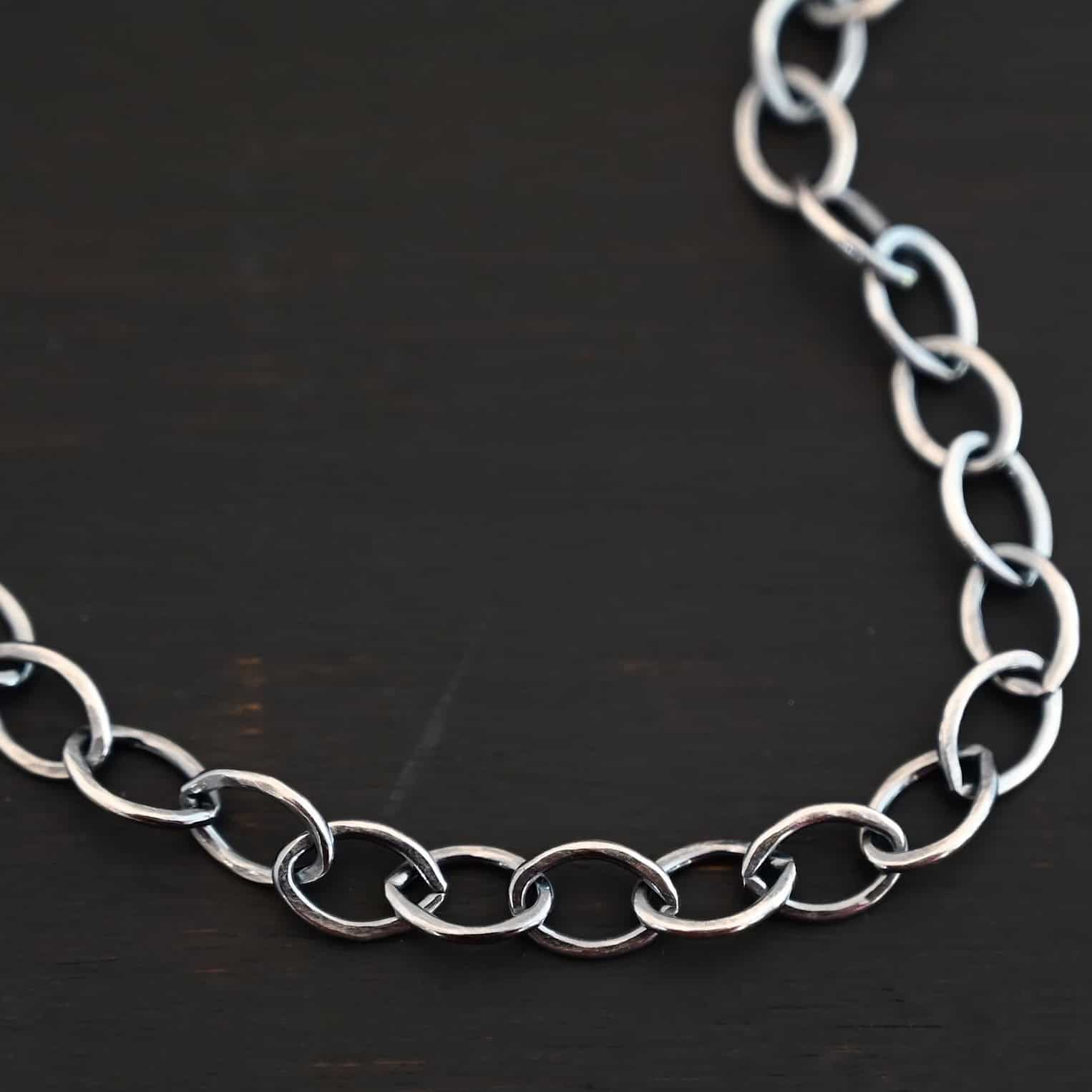 Sky Chain, Hammered, Oxidized