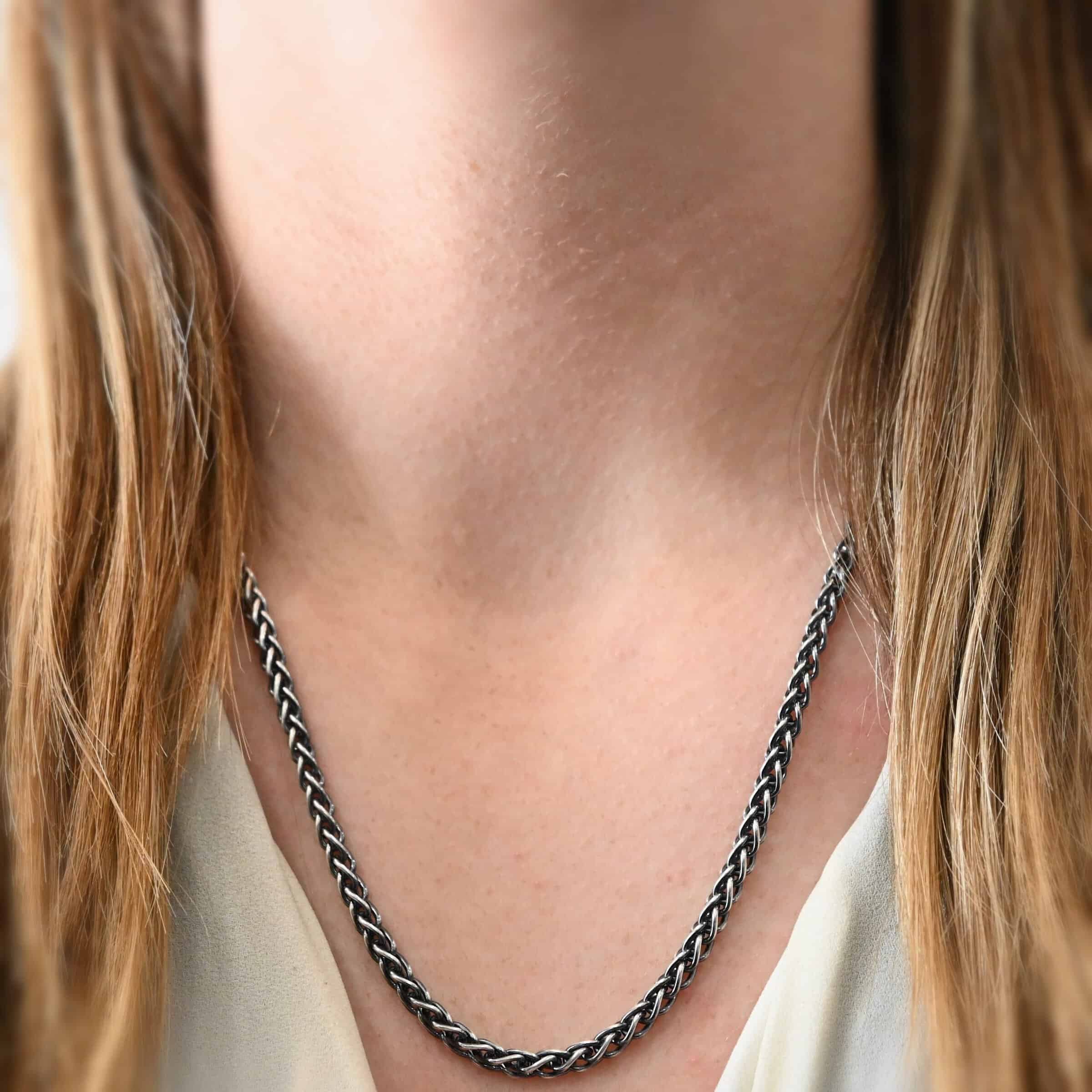 King Cobra Wheat Chain Oxidized 22-25"