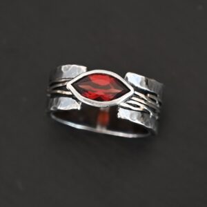 Garnet Horizon Ring