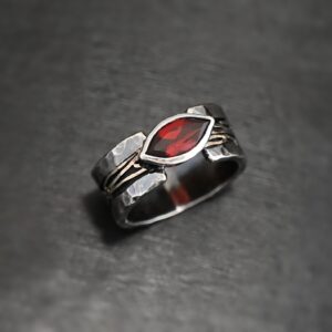 Garnet Horizon Ring